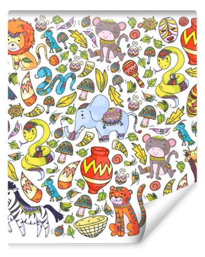 Ethnic seamless pattern kids fabric, textile, nursery wallpaper.