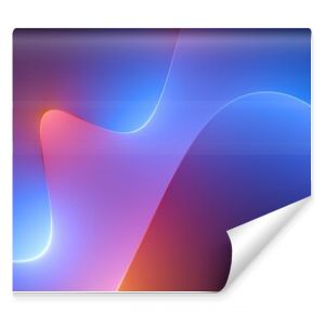 3d render, abstract colorful background illuminated with colorful neon light. Glowing curvy line. Simple wallpaper