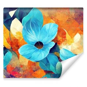 abstract watercolor background with flowers, massage spa aromatherapy beautiful calm wallpaper