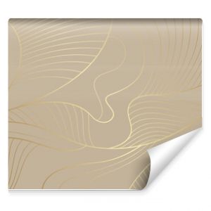 Gold lines vector art background. Abstract luxury cover design. Poster for design interior. Template for cards, flyers, banner, packaging. Premium golden illustration for luxe invite, wedding card.