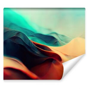 4K Abstract wallpaper colorful design, shapes and textures, colored background, teal and orange colores.