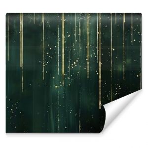 A dark forest green background with cascading gold glitter lines, resembling gentle waterfalls, ideal for creating serene spa or wellness product labels.