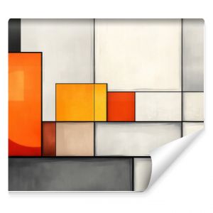 Modern Geometric Abstract Art with Bold Color Blocks