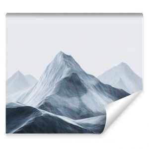 Geometric Elegance: Minimalist Abstract Mountains in Muted Tones