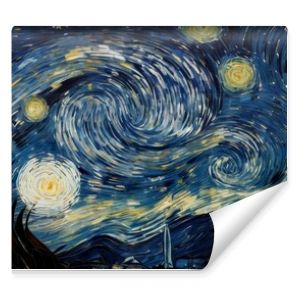 harmonious patterns swirling inAnAbstract Van Gogh Starry Night