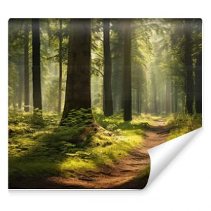 path in the forest at morning time