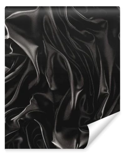 full frame of black elegant silk cloth as background