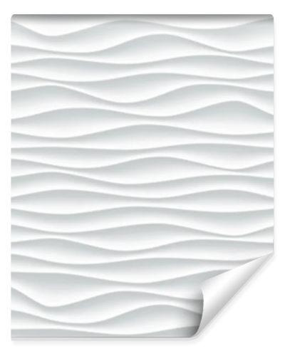 White wave pattern vector abstract 3D background 
