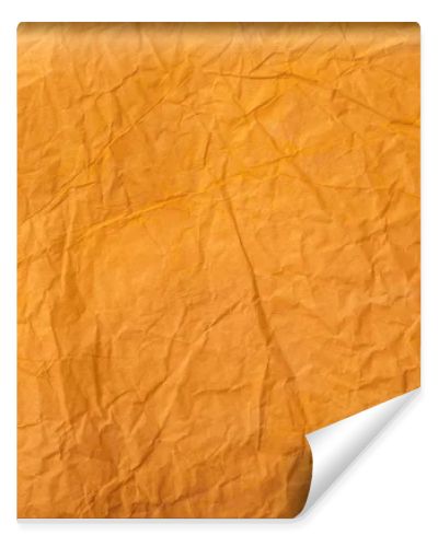 orange blank crumpled page with copy space