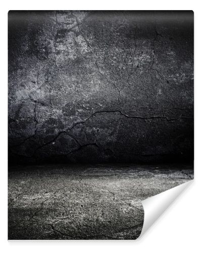 Old grunge scary room with concrete texture