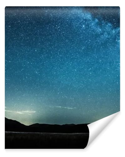 night sky stars with milky way on mountain background