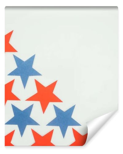 top view of arranged stars isolated on grey, presidents day concept