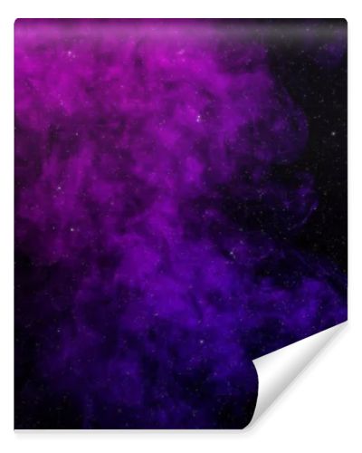 black background with purple, pink smoke and stars 