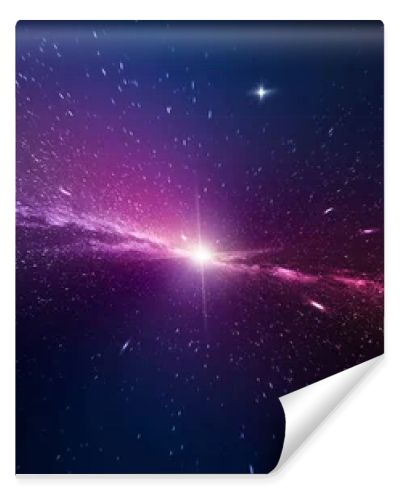 Big starburst and nebula lights in deep space. Science fiction fantasy space scene. Cosmos - Universe background image