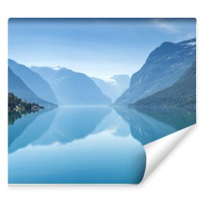 Lovatnet lake, Norway, Panoramic view