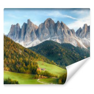 Beautiful landscape of Italian dolomites - Santa maddalena