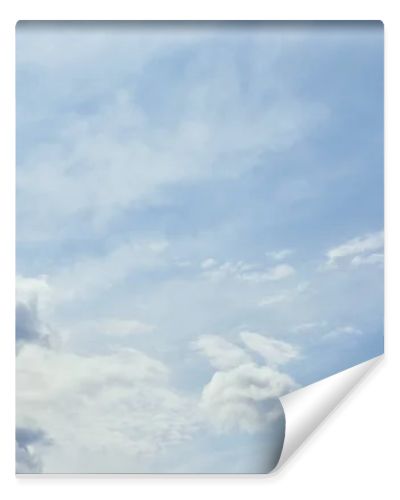 Light white clouds on peaceful blue sky with copy space