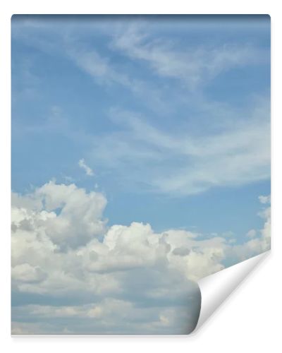 Blue sky with white clouds and copy space