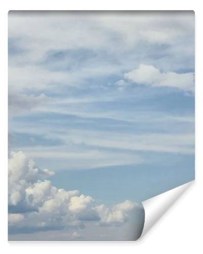 Peaceful white clouds on blue sky with copy space