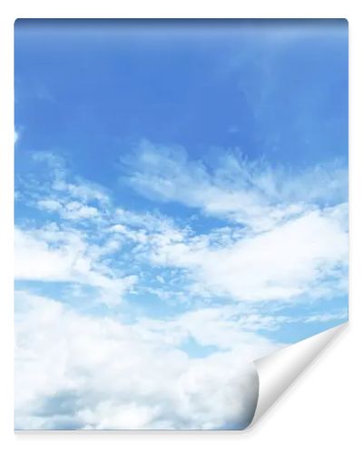 Beautiful clouds during spring time in a Sunny day. Blue sky and white fluffy clouds.