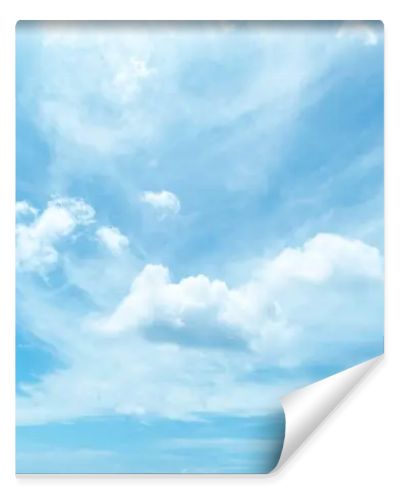 Clear blue sky and white clouds summer background.