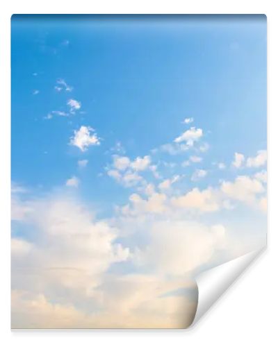 blue sky background with clouds. nature in summer at sunrise