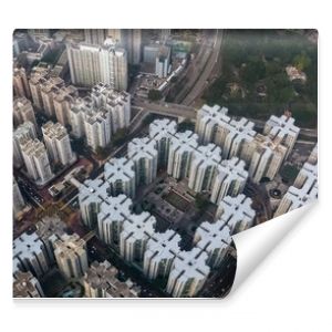 Private housing of Hong Kong from drone view