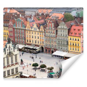 View of the city from a height, Wroclaw, Poland, Europe.