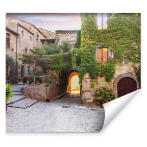 Ancient streets of the dying town in Italy, Civita di Bagnoregio