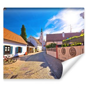 Colorful street of baroque town Varazdin view