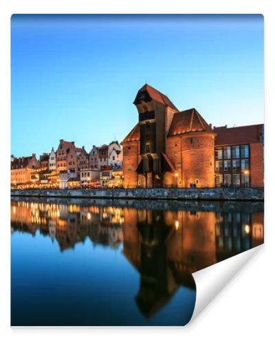 The old town in Gdansk at dusk