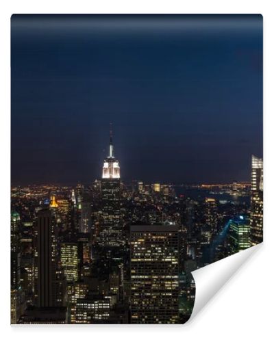 Night view of Manhattan.