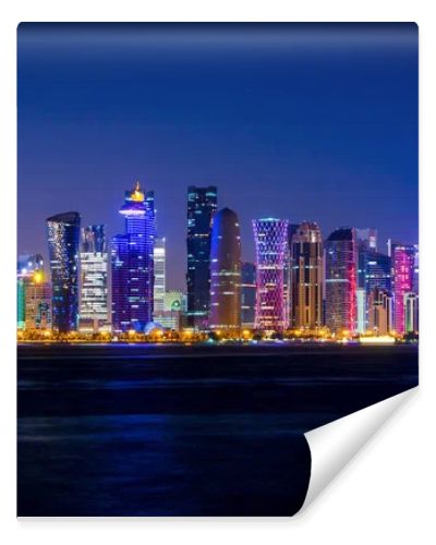 Doha Skyscrapers and Night