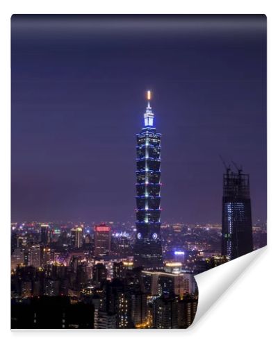 Cityscape nightlife view of Taipei 2