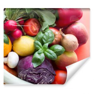 kolorowe warzywa i owoce - zdrowa dieta i racjonalne odżywianie