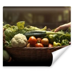 koszyk świeżych warzyw i owoców