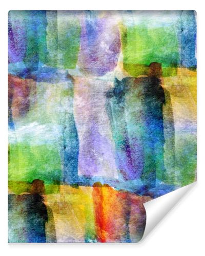 Wallpaper green, blue, yellow abstract seamless watercolor art h