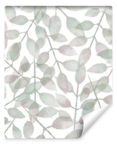 Seamless pattern. Raster illustration. Background with watercolor floral ornament. Image for design and printing on fabric or paper. Packing, wrapping, scrapbooking.