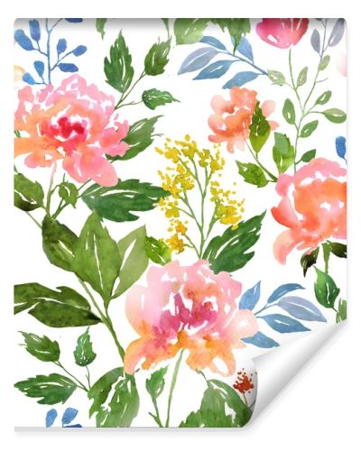 watercolor floral pattern