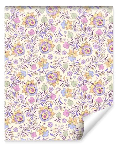 seamless pattern with abstract flowers.