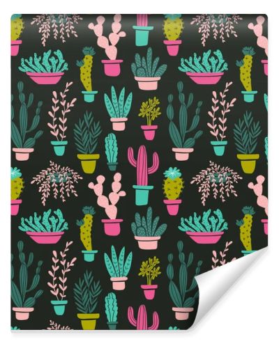 Potted succulents pattern 