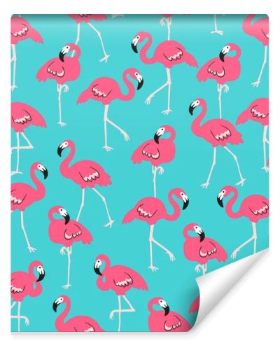 Pink flamingos pattern