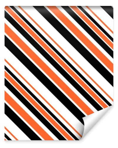 Halloween Stripes Seamless Pattern - Black, orange, and white diagonal stripes design eps10
