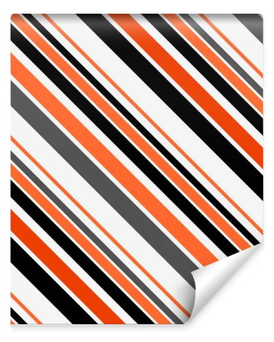 Halloween Stripes Seamless Pattern - Black, orange, and white diagonal stripes design eps10