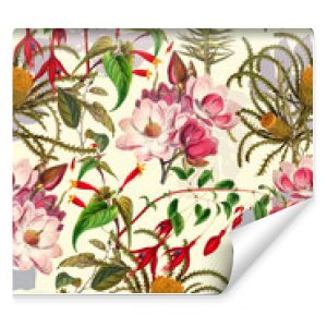 Flowers pattern.Silk scarf design, fashion textile. Background for the design and decoration of textiles. art abstract design, Seamless flower pattern