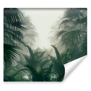 Ilustracja 3D Tło dla reklamy i tapety w scenie w dżungli Renderowanie 3D w koncepcji dekoracyjnej
