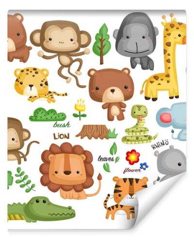 Jungle Animal Vector Set