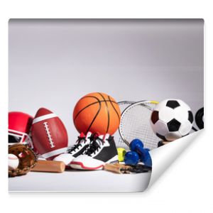 Close-up Of Sport Balls And Equipment