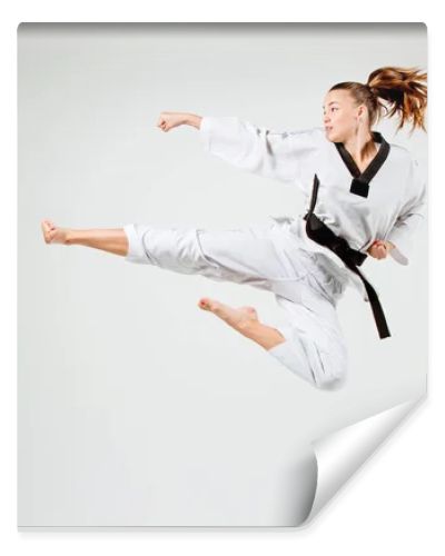 The karate girl with black belt