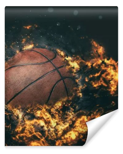 Basketball background. Fire illustration.